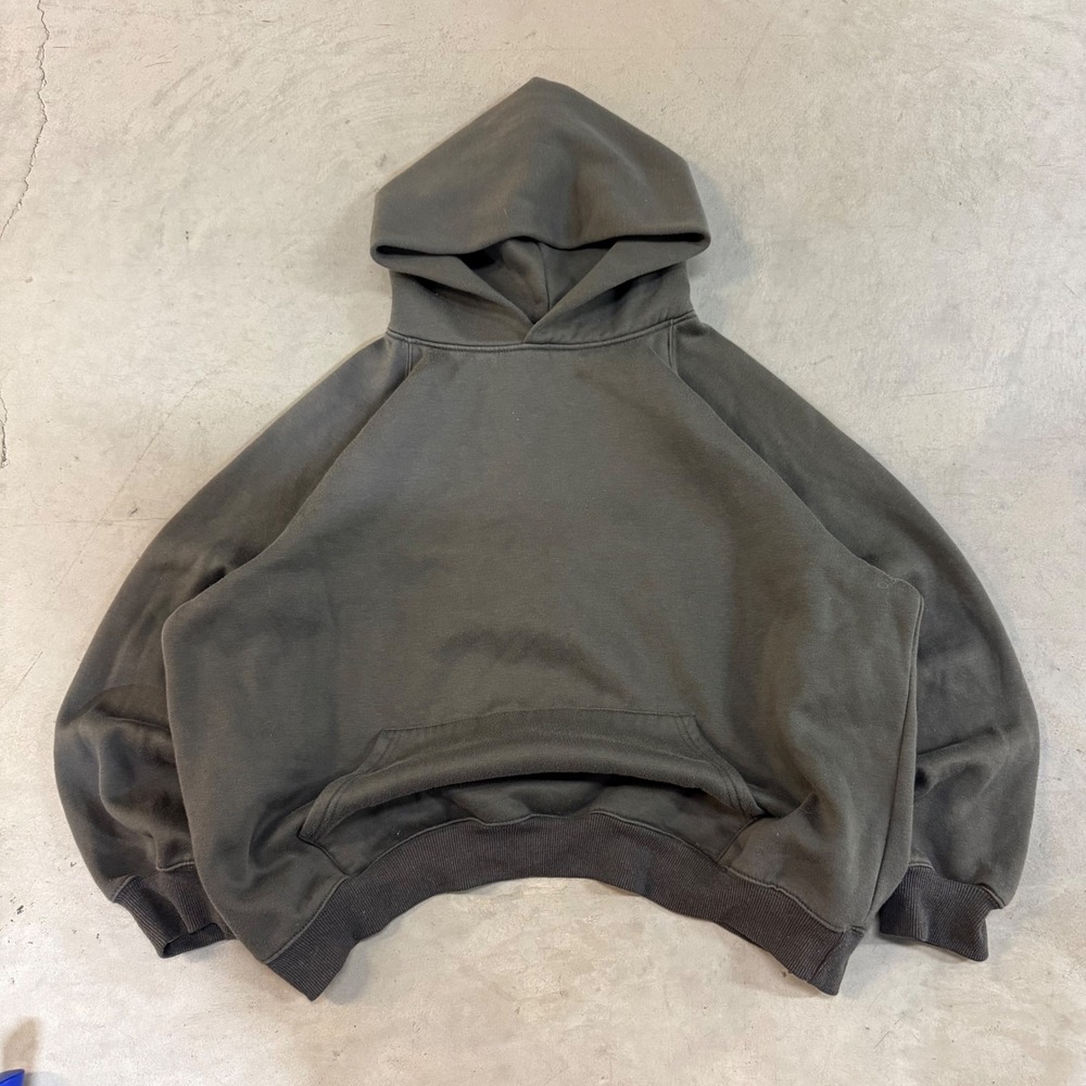 2000s y2k heavyweight boxy cropped blank hoodie sweatshirt